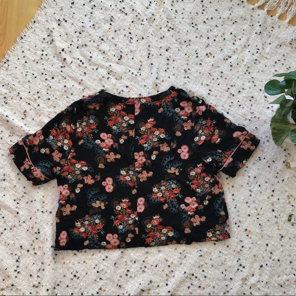 Forever 21 Floral Kimono Print Crop Top - Picture 7 of 9
